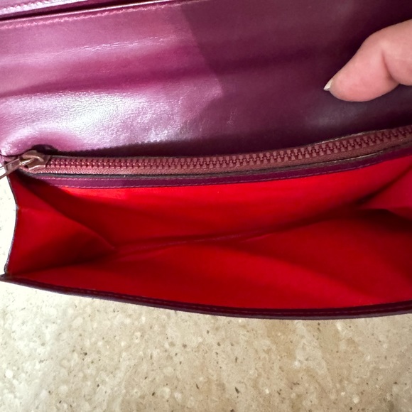 Celine Purple Leather Long Bifold Snap Closure Wallet - Picture 11 of 15